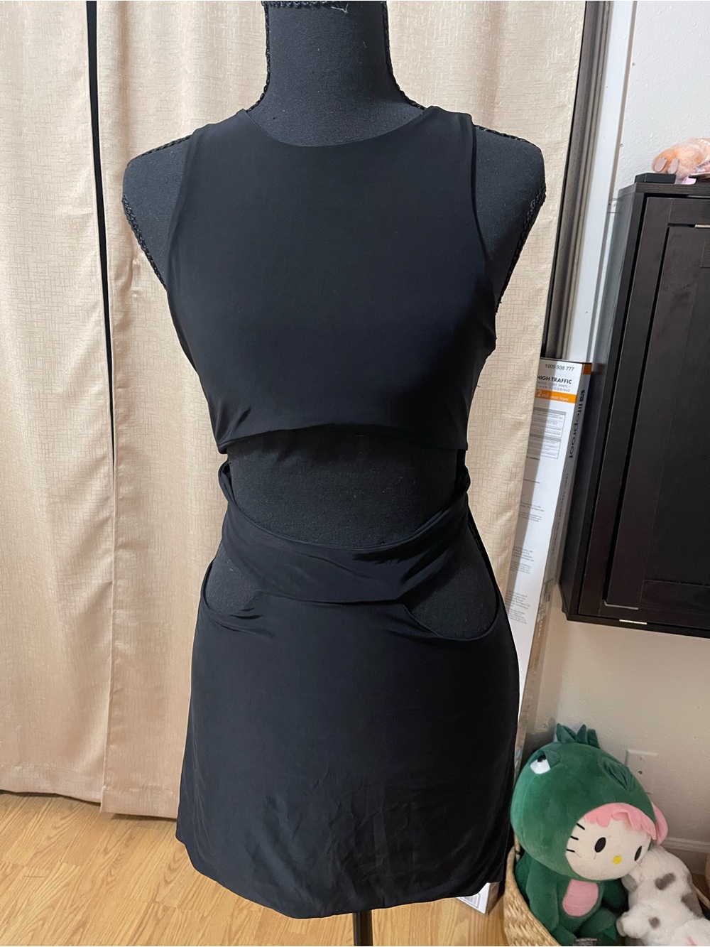 PrettyLittleThing Black Cutout Mini Dress